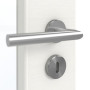 Detailansicht der Oberfläche von GARANT Zimmertür Quer Authentic Bianco CPL mit Lichtausschnitt LA-4 schlossseitig