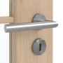 Detailansicht der Oberfläche von GARANT Zimmertür Authentic Achat CPL mit Lichtausschnitt LA-4 schlossseitig Sprosse SP10