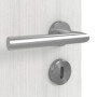 Detailansicht der Oberfläche von GARANT Zimmertür Authentic Grigio GCK08 mit Lichtausschnitt LA-5 bandseitig
