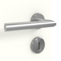Detailansicht der Oberfläche von GARANT Zimmertür U11026SD Kristallweiß GHK08 mit Lichtausschnitt LA-5 bandseitig Sprosse SP10