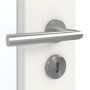 Detailansicht der Oberfläche von GARANT Zimmertür Authentic Bianco GCK08 mit Lichtausschnitt LA-5 schlossseitig