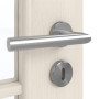 Detailansicht der Oberfläche von GARANT Zimmertür Authentic Perl CPL mit Lichtausschnitt LA-5 schlossseitig Sprosse SP10