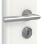 Detailansicht der Oberfläche von GARANT Zimmertür Authentic Bianco GCK08 mit Lichtausschnitt LA-6 Sprosse SP0