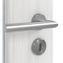 Detailansicht der Oberfläche von GARANT Zimmertür Authentic Grigio GCK08 mit Lichtausschnitt LA-6 Sprosse SP2