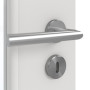 Detailansicht der Oberfläche von GARANT Zimmertür 0160-60 Silver Grey CPL mit Lichtausschnitt LA-6 Sprosse SP4