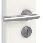 Detailansicht der Oberfläche von GARANT Zimmertür Authentic Bianco GCK08 mit Lichtausschnitt LA-6 Sprosse SP4