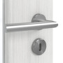 Detailansicht der Oberfläche von GARANT Zimmertür Authentic Grigio GCK08 mit Lichtausschnitt LA-6 Sprosse SP4