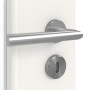 Detailansicht der Oberfläche von GARANT Zimmertür Weißlack 9016 mit Lichtausschnitt LA-6 Sprosse SP4