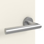 Detailansicht der Oberfläche von Innentür-Set Linea 12 reverse Weißlack mit Zarge und Drücker