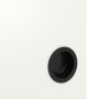 Detailansicht des Lichtausschnitts von Linea Black 04 Weißlack RAL 9016 Schiebetür - Deine Tür