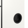 Detailansicht des Lichtausschnitts von Linea Black M23 Weißlack RAL 9016 Schiebetür - Deine Tür