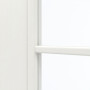 Detailansicht des Lichtausschnitts von GARANT Zimmertür Authentic Bianco GCK08 mit Lichtausschnitt LA-2 Sprosse SP0