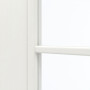 Detailansicht des Lichtausschnitts von GARANT Zimmertür Authentic Bianco GCK08 mit Lichtausschnitt LA-3 Sprosse SP1
