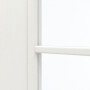Detailansicht des Lichtausschnitts von GARANT Zimmertür Authentic Bianco GCK08 mit Lichtausschnitt LA-3 Sprosse SP4