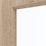 Detailansicht des Lichtausschnitts von GARANT Zimmertür Authentic Eiche CPL mit Lichtausschnitt LA-4 bandseitig