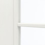 Detailansicht des Lichtausschnitts von GARANT Zimmertür Authentic Bianco CPL mit Lichtausschnitt LA-6 Sprosse SP2