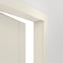 Detailansicht der geöffneten Tür von Innentür-Set Linea 11 reverse Weißlack mit Zarge und Drücker