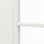 Detailansicht des Lichtausschnitts von GARANT Schiebetür Authentic Bianco CePaL mit Lichtausschnitt LA-3 Sprosse SP0