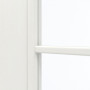 Detailansicht des Lichtausschnitts von GARANT Schiebetür Authentic Bianco GCK08 mit Lichtausschnitt LA-5 mittig Sprosse SP10