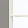 Detailansicht des Lichtausschnitts von GARANT Schiebetür U12115SD Platingrau GHK08 mit Lichtausschnitt LA-6 Sprosse SP1