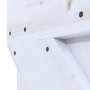 Detailansicht der Fräsung von Loft Rustic XX Fichte weiß pigmentiert Massivholz Schiebetür - Radex