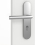 Detailansicht der Oberfläche von GARANT Wohnungseingangstür Matt Weißlack 9016 G-TEC mit Lichtausschnitt LA-DIN