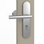 Detailansicht der Oberfläche von GARANT Wohnungseingangstür Matt Seidengrau 7044 G-TEC mit Lichtausschnitt LA-3