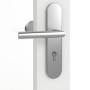 Detailansicht der Oberfläche von GARANT Wohnungseingangstür Matt Weißlack 9016 G-TEC mit Lichtausschnitt LA-3