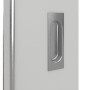 Detailansicht der Oberfläche von GARANT Feuchtraum-Schiebetür D92-60 Dove Grey Resopal mit Lichtausschnitt LA-DIN