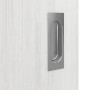 Detailansicht der Oberfläche von GARANT Feuchtraum-Schiebetür Authentic Grigio GCK08 mit Lichtausschnitt LA-12