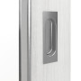 Detailansicht der Oberfläche von GARANT Feuchtraum-Schiebetür Authentic Grigio GCK08 mit Lichtausschnitt LA-3