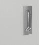 Detailansicht der Oberfläche von GARANT Feuchtraum-Schiebetür D92-60 Dove Grey Resopal mit Lichtausschnitt LA-7