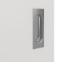 Detailansicht der Oberfläche von GARANT Feuchtraum-Schiebetür 0160-60 Silver Grey Resopal mit Lichtausschnitt LA-8