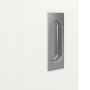 Detailansicht der Oberfläche von GARANT Feuchtraum-Schiebetür Authentic Bianco GCK08 mit Lichtausschnitt LA-8