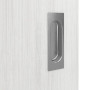 Detailansicht der Oberfläche von GARANT Feuchtraum-Schiebetür Authentic Grigio GCK08 mit Lichtausschnitt LA-8