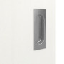 Detailansicht der Oberfläche von GARANT Feuchtraum-Schiebetür Authentic Bianco GCK08 mit Lichtausschnitt LA-9