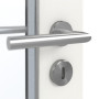 Detailansicht der Oberfläche von GARANT Feuchtraumtür Authentic Bianco GCK08 mit Lichtausschnitt LA-3