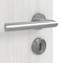 Detailansicht der Oberfläche von GARANT Feuchtraumtür Authentic Grigio GCK08 mit Lichtausschnitt LA-5 bandseitig