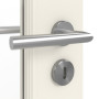 Detailansicht der Oberfläche von GARANT Zimmertür Como Weißlack mit Lichtausschnitt CKL2 Sprosse SP0