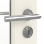 Detailansicht der Oberfläche von GARANT Zimmertür Como Weißlack mit Lichtausschnitt CKL2 Sprosse SP4