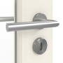 Detailansicht der Oberfläche von GARANT Zimmertür Como Weißlack mit Lichtausschnitt CL2 Sprosse SP4