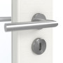 Detailansicht der Oberfläche von GARANT Zimmertür Corona 734 Quer Authentic Bianco CePaL mit Lichtausschnitt LA-4 schlossseitig