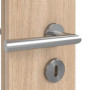 Detailansicht der Oberfläche von WESTAG Innentür Eiche Eleganzia Ei 342 PortaLit CPL mit Lichtausschnitt LA-1D schlossseitig