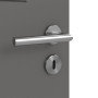 Detailansicht der Oberfläche von HÖRMANN Innentür Groove 11 Staubgrau RAL 7037 Lack DesignLine