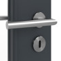 Detailansicht der Oberfläche von LEBO Innentür Ultramatt Anthrazit ähnl. RAL 7016 Versio mit Lichtausschnitt LA 11