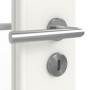 Detailansicht der Oberfläche von LEBO Innentür Ultramatt Weiß ähnl. RAL 9016 Versio mit Lichtausschnitt LA 11