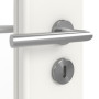 Detailansicht der Oberfläche von LEBO Innentür Ultramatt Weiß ähnl. RAL 9016 Versio mit Lichtausschnitt LA 7