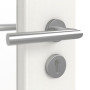 Detailansicht der Oberfläche von GARANT Objektinnentür Authentic Bianco CePaL mit Lichtausschnitt LA-4 schlossseitig