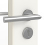 Detailansicht der Oberfläche von GARANT Objektinnentür Weißlack 9016 GHK08 mit Lichtausschnitt LA-4 schlossseitig