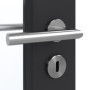Detailansicht der Oberfläche von GARANT Schallschutztür Matt RAL 9005 G-TEC mit Lichtausschnitt LA-3